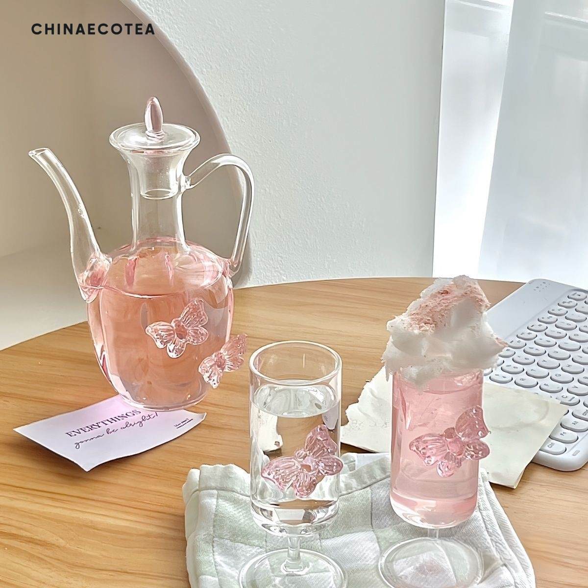Butterfly Tea Pot - High Borosilicate Glass