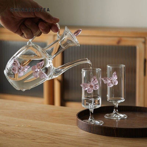 Butterfly Tea Pot - High Borosilicate Glass