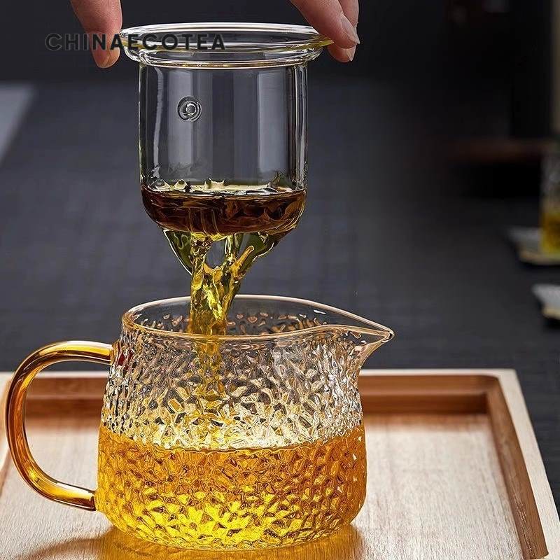 Miniature teapot - Retro hammered glass pot