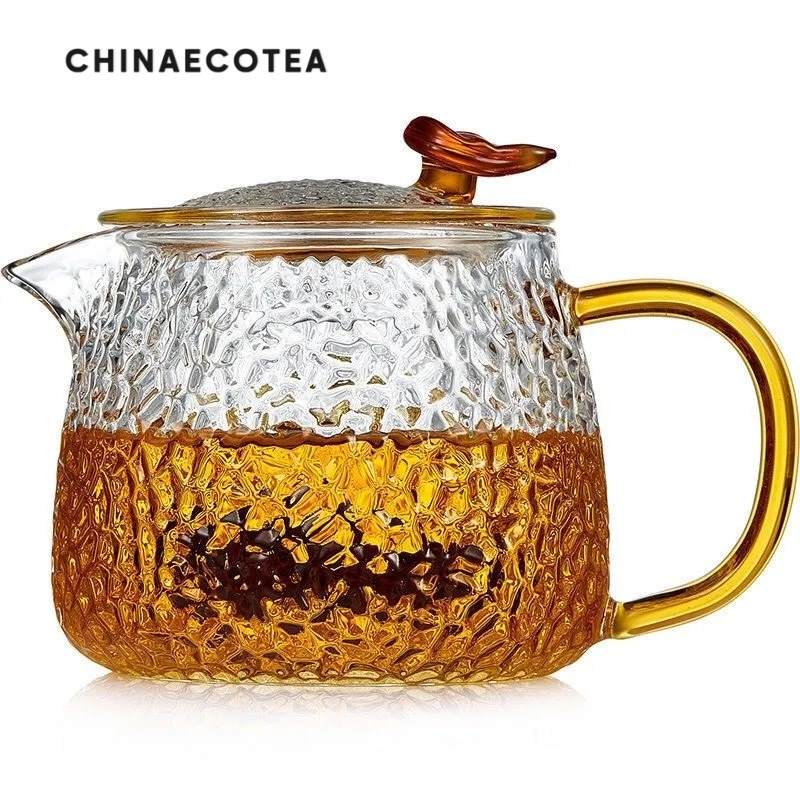 Miniature teapot - Retro hammered glass pot